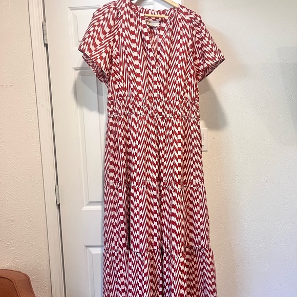 Anthropologie Dresses & Skirts - Anthropologie Red and White Printed Maxi Dress